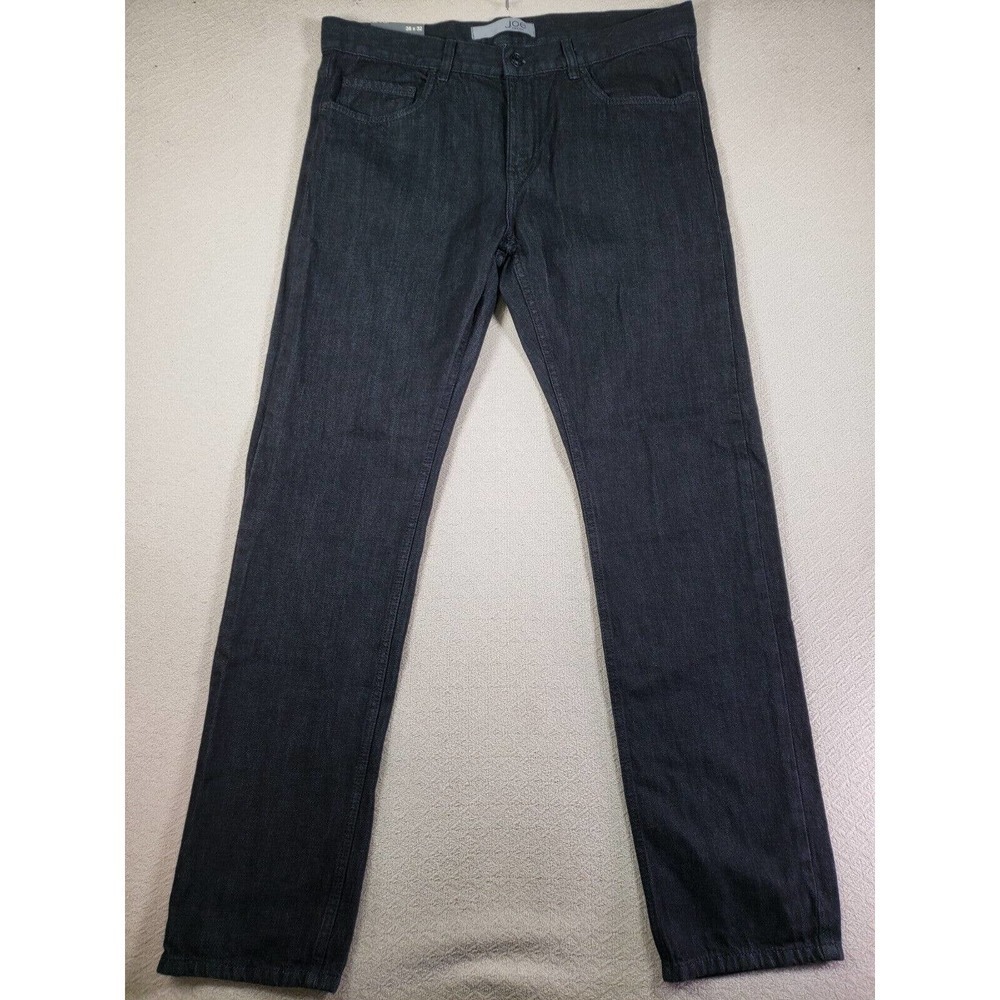 Joe Fresh Jeans Mens 36x32 Gray Denim Straight Slim Coupe Etroite 100% Cotton